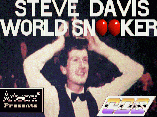 Steve Davis World Snooker title screen for Amiga